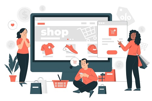 Team at an ecommerce website development company in Gurgaon building an online store