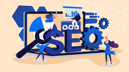 Team meeting at an SEO agency in Delhi reviewing analytics and strategy